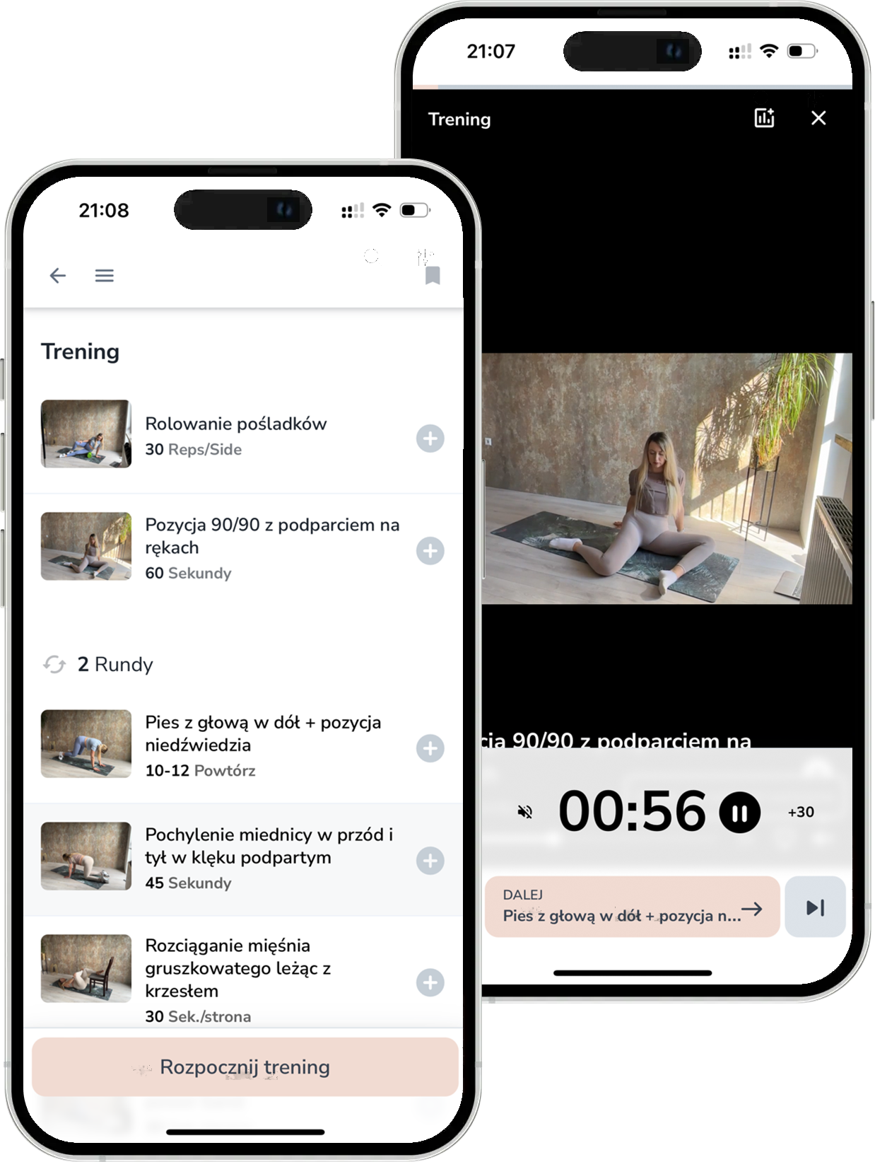 aplikacja treningowa w ciąży